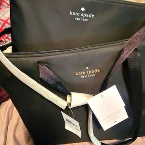 Kate Spade packable tote black bag nwt